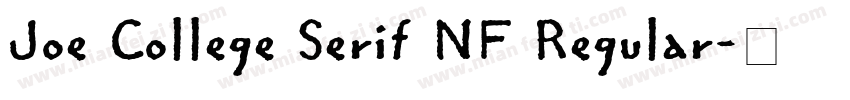 Joe College Serif NF Regular字体转换